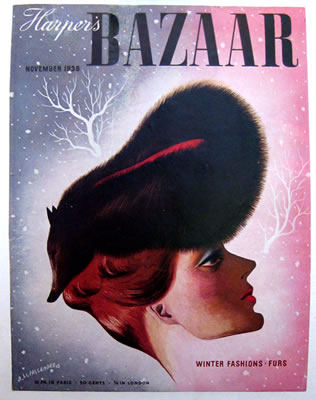Chisholm Poster - Harper's Bazaar November Fur Hat